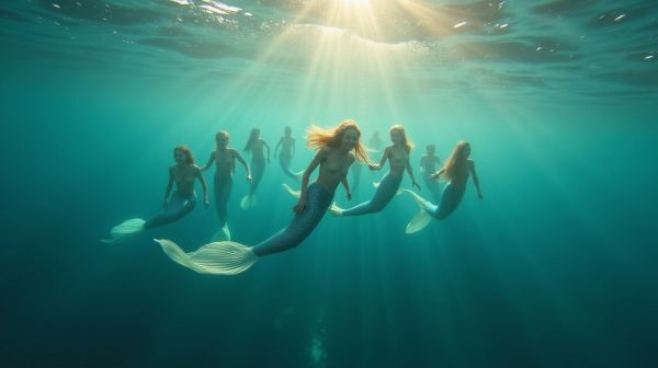 Entdecke die Schwimmenden Meerjungfrauen für Freude im Wasser
